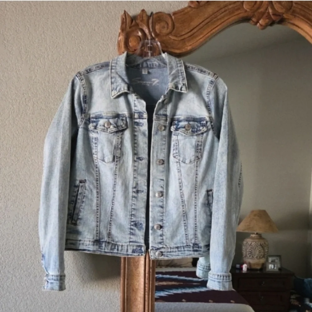 Seven7 Light Blue Denim Jacket NEW - Picture 3 of 6